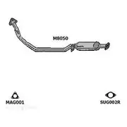 Redback Mufflers Bolt-On to suit 323 RWD Sing F/R - M8050