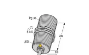 10202 Turck Inductive Proximity Sensor, Proximity, 20mm Sensing Distance; 2wire;