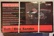 NOS Craftsman 21536 - 921536 - 4 x 36" Belt / 6" Disc Sander MINT - SEALED
