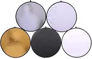 32-Inch 80CM Portable 5 in 1 P graphy Collaps Multi-Disc Lig ng Reflectors Foldable Round Multi Disc Light Reflector for Studio P graphy Situation Multicolor352 One Size