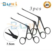 BELLUCCI MICRO EAR SCISSORS BLACK COATED STRAIGHT BLACK COATED STRAIGHT 3PCS