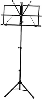 JOINPAYA Folding Music Stand Portable Telescopic Tripod Sheet Music Holder with Slip Feet Panel Design for Steady Support Rehearsals Performances