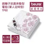 【德國博依BEURER】銀離子抗菌床墊型電毯(單人定時型) TP60