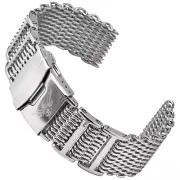 Milanaise Watch Bracelet Shark Mesh Band Polished Stainless Steel 10685.2oz 4x