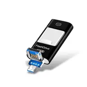 32Gb Usb 3.0 + 8 Pin + Mirco Usb Android Iphone Computer Dual-Use Metal Flash Drive (Black)