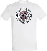 [AMERICAN COLLEGE USA] T-Shirt, Polo, Shirt, Boys, Girls, Shirts, Shirt, Sweat Shirt, Leisure Fashion, Sporty, Printed, Children's Clothing, Unisex, Model AC209 White, 14 Years, White, 14 Years