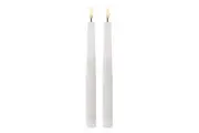 Amalfi Hughe LED Taper Candle Set of 2 White - 24cm