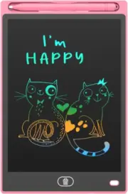 Kids LCD Doodle Board – 10" Drawing Tablet Toy, Erasable (Pink)