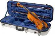 4/4 Size Violin Case | ABS Molded Hardshell with Interior Compartment, 2 Bow Hol