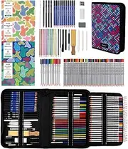 [Grabie] Classic Drawing Pencil Set Of 104, Colored Pencils for Adult Coloring Books, Color Pencils Set for Adults Beginners & Pro., Soft Core Artist Sketching Drawing Pencils Art Supplies