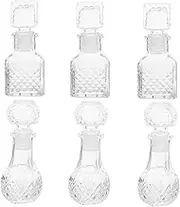 Beatifufu 6Pcs Creative High Heels Shaped Decanter for Whiskey Wine Unique Transparent Bottles for Home Bar Parties Tasting Events Aeration Portable