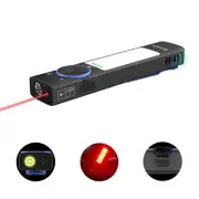 YC8001 Rechargeable Flat Flashlight,1000 High Lumens EDC Flashlight and Red B...