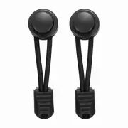 2pcs Elastic Shoe Laces, No Tie Shoelaces for Adult, Black