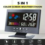 Digital Alarm Clock Snooze Calendar Thermometer Hygrometer Weather Display