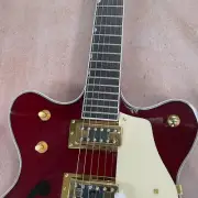 Chet Atkins RED Grtch Electric Guitar Hollow Body Gold Hardware HH Free Ship