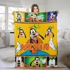 Personalized Goofy Plush Fleece Blanket, Goofy Bedding Set Birthday Gifts