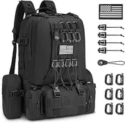 CVLIFE Military Backpack Large Tactical Army Rucksack 60L Bugout Survival Molle Bag With D-Ring Molle Clips Accessories