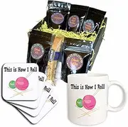 3dRose cgb_102545_1 This is How I Roll Balls of Yarn Knitting Design-Coffee Gift Basket, Multicolor