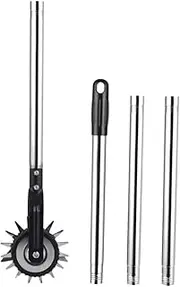 1 Set Lawn Trimmer Trimming Metal Edger Lawn Metal Edger Wheel Rotary Shear Trimming Tools Trimmer Accessories Wheel Rotary Accessories Rubber Silver