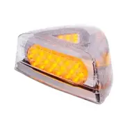 37 LED Clear Lens Amber Turn Signal Light w/ Chrome Base 1987-2007 Peterbilt