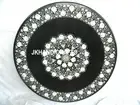 36" Black Marble Dining Table Top Coffee Mother of Pearl Inlay Garden Home Decor