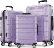 SHOWKOO Luggage Sets Expandable PC+ABS Durable Suitcase Double Wheels TSA Lock L