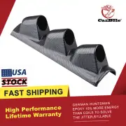 52mm /2" Car Carbon Left Auto Pod Pillar Triple 3 Hole Meter Mount Gauge Holder