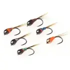 ☆6 Flies ` Tungsten Two Bit Hooker Red Jig Head Fly - Euro Z0P8 Hook-- W6P3