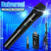 Handheld Wireless Microphone System VHF Mic with Receiver Adaptor For Singing