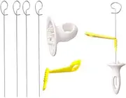 2 Sets Spiral Potato Slicer Set- Handheld Manual Spiralizer for Potatoes, Cucumbers, Carrots, Vegetable Slicer & Kitchen Tool for Healthy Meals, Easy to Use & Clean Household Cooking Gadget