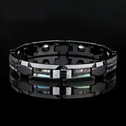 Magnetic Luxury Natural Shell Black Ceramic Wristband Bracelets