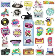 70Pcs 80s 90s Stickers Retro 90s Stickers for Water Bottles 80s 90s Party Decorations Nostalgia Gifts for Adults Waterproof Stickers Packs