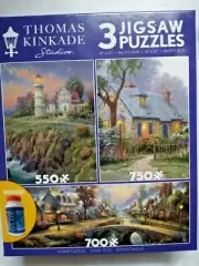 Thomas Kinkade Studios - set of 3 jigsaw puzzles #3571-7