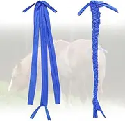 3 Tube Tail Bags for Horses,Lightweight Horses Braid-in Tail Bag,Stretchy and Lightweight,Suitable for Pasture Family Farms(Blue)
