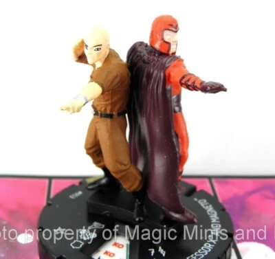 Wolverine and the X-Men ~ PROFESSOR X and MAGNETO 053 HeroClix super rare w/card