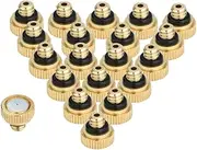 Abaodam 32Pcs Brass Misting Nozzles Lead Orifice for Outdoor Cooling System Low Pressure Mist Sprayers for Garden Patio and Landscaping Use