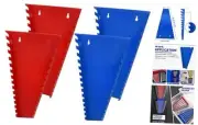 64-Slot ABS Plastic Wrench Organizer, Heavy Duty Tray for Tool Box, Red&blue