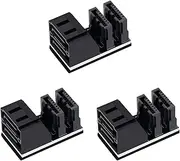 tunghey 3Pack 90 Degree Right Angle Dual SATA 7PIN Male to Dual Female Connetcor for Low Profile Motherboard Desktops Computer SSD HDD (90 Degree)