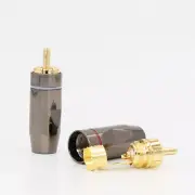 4pcs Gold Plated RCA Plug HiFi Audio Interconnect RCA Coaxial Cable Connector