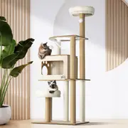 Alopet Cat Activity Tree Cats Tower Scratching Post Scratcher Cats Condo House Bed 142cm