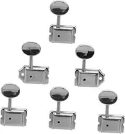 Vaguelly 6pcs Electric Guitar Buttons Tuning Peg Electric Guitar Tuning Keys Replacement Tuning Tuners Pegs Guitar Pegs Professional Guitar Tuners Locking Tuners Tuner Keys Silver Metal