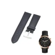 FS5381 22mm Black Leather Watch Strap For Fossil