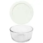 Pyrex 7200 2-Cup Glass Food Storage Bowl w/ 7200-PC 2-Cup White Lid Cover