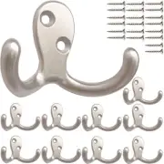 Wall Hooks 10Pcs Coat Hooks Hardware Towel Hooks for Hanging Coats Double