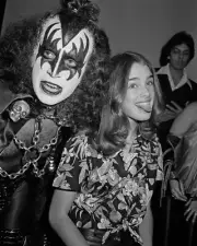8x10 B&W Photo of Gene Simmons backstage with Brooke Shields.