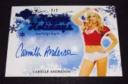 2014 Benchwarmer CAMILLE ANDERSON Happy Holidays Blue Auto/2 WEDDING CRASHERS