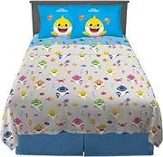 Franco Kids Bedding Super Soft Microfiber Sheet Set, Full, Baby Shark