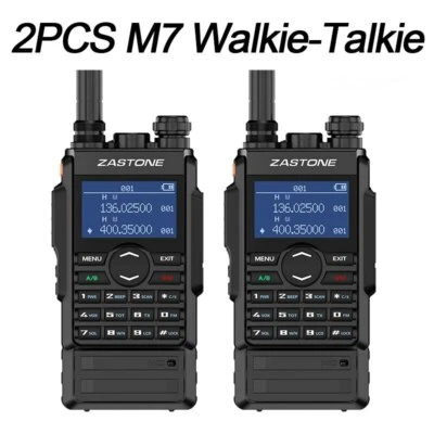 2PCS Zastone M7 5W Walkie Talkie UV Portable Radio Walkie Talkie Two Way Radio