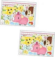 ORFOFE 2 Sheets Cartoon Animal Height Chart Wall Stickers Removable Wall Decals for Smooth Surfaces Fun Growth Measurement Decal for Nursery Bedroom and Playroom Decor