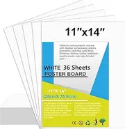 45 Pcs White Poster Board Paper 11x 14 Bulk, ROOKEA Vision Boards Blank Poster Paper for School Arts and Crafts, Classroom Projects, Presentations, Drawing, Scrapbooking, Graphic Displays